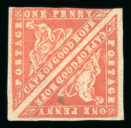 Stamp of South Africa » Cape of Good Hope Cape Good Hope 1861 Woodblock rejoined 1d pair og