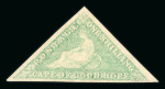Stamp of South Africa » Cape of Good Hope Cape of Good Hope 1863-64 1s pale emerald green part o.g.