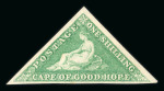 Stamp of South Africa » Cape of Good Hope Cape of Good Hope 1863-64 1s bright emerald green part o.g.