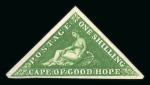 Stamp of South Africa » <mark>Cape</mark> <mark>of</mark> <mark>Good</mark> <mark>Hope</mark> <mark>Cape</mark> <mark>of</mark> <mark>Good</mark> <mark>Hope</mark> 1855-63 1s bright yellow green unused