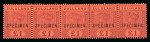 Stamp of South Africa » Zululand 1894-96 2 1/2d to £1 (7 values) with "SPECIMEN" overprint in mint n.h. strips of five