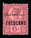 Stamp of South Africa » Zululand 1888-93 1/2d to 5s (excluding the 5d) with "Specimen" manuscript