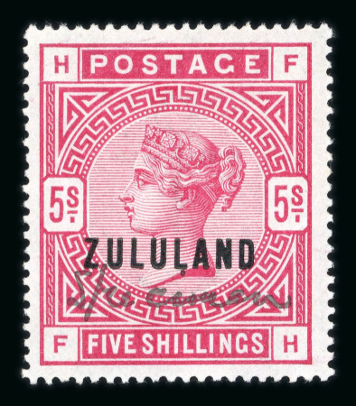 Stamp of South Africa » Zululand 1888-93 1/2d to 5s (excluding the 5d) with "Specimen" manuscript