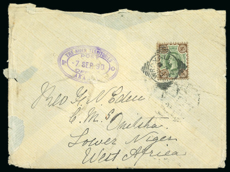 Stamp of Nigerias » Niger Company Territories Akassa (type 1): 1890 (Jul 25) Incoming envelope to the Church Missionary Society in Onitsha