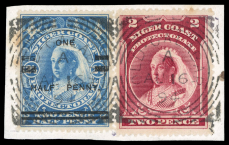 Stamp of Nigerias » Niger Coast Protectorate Cancellations: Cancellation study on Holcombe approval cards