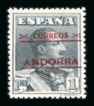 Stamp of Andorra (Spanish Post) 1928, Y&T n° 10c (d14) mint *, very fine stamp.
