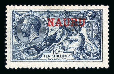 Stamp of Nauru 1916-23 10s indigo-blue, mint o.g.