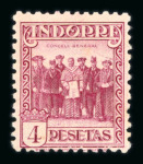 Stamp of Andorra (Spanish Post) 1931, 4p Y&T n° 25B mint ** MNH, very fine.