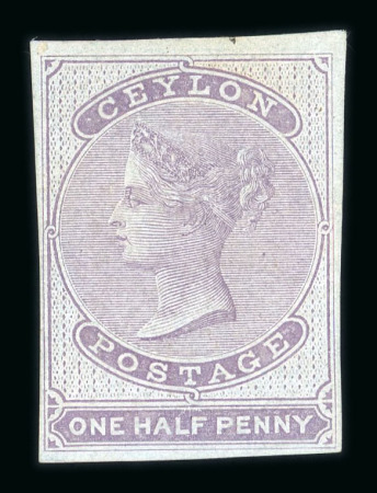 Stamp of Ceylon 1857-64 1/2d reddish lilac on blued paper mint