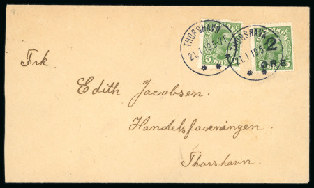 Stamp of Faroe Islands Denmark/Faroe Island : 1919, nice cover franked with