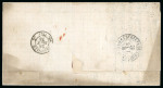 Stamp of Morocco Agencies (British Post Offices) 1878 Entire quite likely from Morocco, written in Arabic and disinfected in Gibraltar