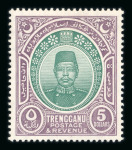 Stamp of Malaysia » Malaysian States » Trengganu Trengganu 1910-41 mint group on stock page
