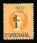 Stamp of Grenada 1861-1936 mint collection on stock sheets