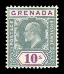 Stamp of Grenada 1861-1936 mint collection on stock sheets