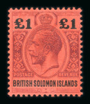 Stamp of British Solomon Islands 1907-35 small mint range on stock sheet with the 1907