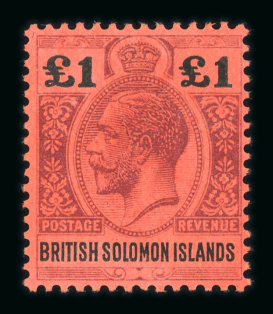 Stamp of British Solomon Islands 1907-35 small mint range on stock sheet with the 1907