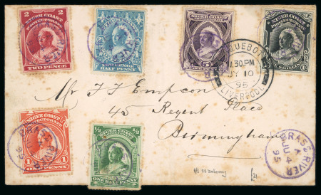 Stamp of Nigerias » Niger Coast Protectorate Niger Coast eight 1894-95 covers QV issues
