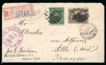 Stamp of United States » 1901 Pan-American Exhibition Issue 1901, registered letter franked with SG n° 298 and