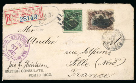 Stamp of United States » 1901 Pan-American Exhibition Issue 1901, registered letter franked with SG n° 298 and