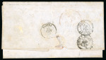 Stamp of United States » 1857-61 Issue 1859, cover franked with 5cts red brick (SG n° 27)