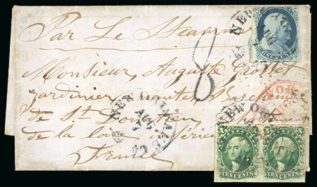 Stamp of United States » 1851-57 Issue 1856-1858, two covers one franked with SG n° 32 type