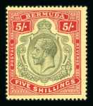 Stamp of Bermuda 1918-22 MCA 5/- green and carmine mint