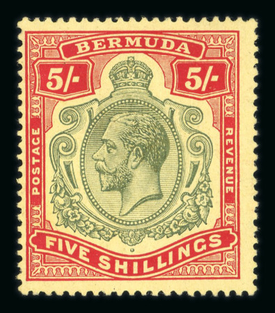 Stamp of Bermuda 1918-22 MCA 5/- green and carmine mint