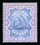 Stamp of Zanzibar Zanzibar 1895-1936 mint collection on stock sheets