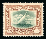 Stamp of Zanzibar Zanzibar 1895-1936 mint collection on stock sheets