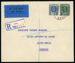Stamp of Mauritius » Later Issues 1933, registered letter 15/11/1933 franked with two