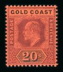 Stamp of Gold Coast Gold Coast 1875-1935 mint collection on stock sheets
