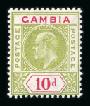Stamp of Gambia Gambia 1869-1935 attractive mint collection on stock sheets
