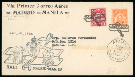 Stamp of United States » U.S. Possessions » Philippines 1926, cover "Madrid-Manila" 13/05/1926 franked with