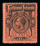 Stamp of Falkland Islands 1878-1935 mint collection neatly presented on stock