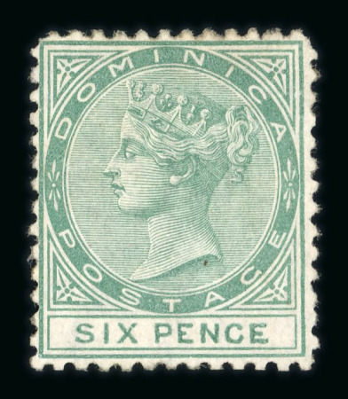 Stamp of Dominica 1874-1935 range of mint material on stock sheets with