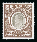Stamp of Dominica 1874-1935 range of mint material on stock sheets with