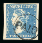 Stamp of Mauritius » 1859 Dardenne Issue (SG 41-44) Mauritius 1859 Dardenne 2d pale blue used