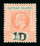 Stamp of Cayman Islands Cayman Islands 1900-35 comprehensive mint range on stock leaves