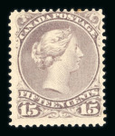 Stamp of Canada » Canada and Provinces Collections Canada 1868-90 Portrait issue, mint group on stock page