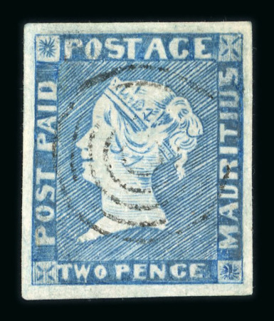 Stamp of Mauritius » 1848-59 Post Paid Issue » Intermediate Impressions (SG 10-15) Mauritius 1854-57 Intermediate Impression 2d blue on bluish