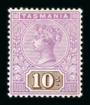 Stamp of Australia » Tasmania Tasmania 1857-1912 mint collection on stock pages