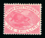 Stamp of Australia » Tasmania Tasmania 1857-1912 mint collection on stock pages