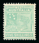 Stamp of Australia » Western Australia Western Australia 1860-1912 range of mint material on stock pages