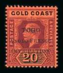 Stamp of Togo Togo 1914-15 mint range on stock page