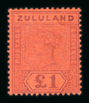 Stamp of South Africa » Zululand 1888-94 small mint group incl. 1888 to 1/- and 1894