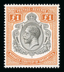 Stamp of Tanganyika Tanganyika 1917-27 attractive mint range on stock sheet