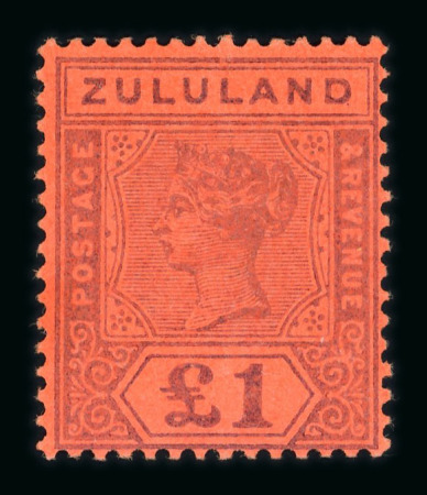 Stamp of South Africa » Zululand Zululand 1894-96 £1 purple/red hinged mint