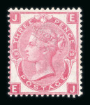 Stamp of Great Britain » 1855-1900 Surface Printed » 1867-80 Large Uncoloured Corner Letters, Wmk Spray of Rose 1867-80 Spray 3d rose pl 10 EJ mint with large part og