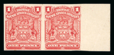 Stamp of Rhodesia Rhodesia 1898-1908 1d imperf marginal pair mh