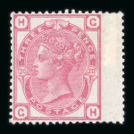 Stamp of Great Britain » 1855-1900 Surface Printed » 1873-80 Large Coloured Corner Letters 1873-80 Spray 3d rose pl 11 EA, pl 17 AC and pl 20 wing margin GH, each a fine mint example